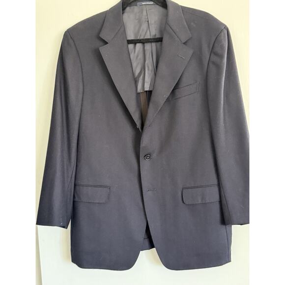 Ermenegildo Zegna Traveller Micronsphere Wool Navy Blue Suit Jacket US 42R EU 56 - Picture 1 of 11